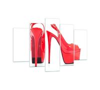 Cuadro Sobre Vidrio 150x100cm Cuadros Pared Tacón zapatos mujeres moda Wall Art