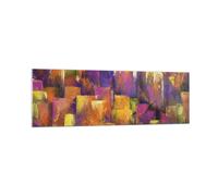 Cuadro Sobre Vidrio 160x50cm Cuadros Pared Abstracción Ciudad Rascacielos Art