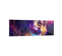 Cuadro Sobre Vidrio 160x50cm Cuadros Pared Belleza disco moda maquillaje Art