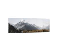 Cuadro Sobre Vidrio 160x50cm Cuadros Pared Camino Montaña Cumbres Wall Art