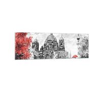 Cuadro Sobre Vidrio 160x50cm Cuadros Pared Catedral Berlín Amantes Wall Art