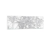 Cuadro Sobre Vidrio 160x50cm Cuadros Pared Ciudad Mapa Berlín Wall Art Prints