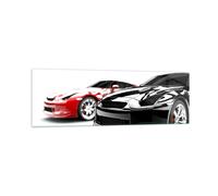 Cuadro Sobre Vidrio 160x50cm Cuadros Pared Coches deporte elegancia Wall Art