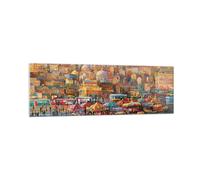 Cuadro Sobre Vidrio 160x50cm Cuadros Pared Colores Ciudad Turquía Wall Art