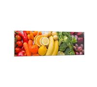 Cuadro Sobre Vidrio 160x50cm Cuadros Pared Comida vegetales comer fresco Art