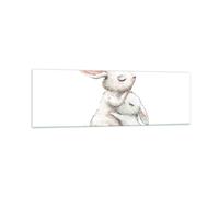 Cuadro Sobre Vidrio 160x50cm Cuadros Pared Conejo Liebre Infantil Wall Art