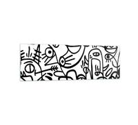 Cuadro Sobre Vidrio 160x50cm Cuadros Pared Dibujo Historieta Grafiti Wall Art