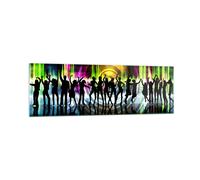 Cuadro Sobre Vidrio 160x50cm Cuadros Pared Disco música danza diversión Wall Art
