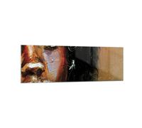 Cuadro Sobre Vidrio 160x50cm Cuadros Pared Empasto Retrato Africano Wall Art