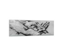Cuadro Sobre Vidrio 160x50cm Cuadros Pared Escrito A Mano Manos Blanco Y Negro