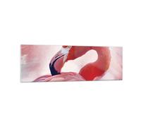 Cuadro Sobre Vidrio 160x50cm Cuadros Pared Flamenco Ave Retrato Wall Art Prints