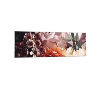 Cuadro Sobre Vidrio 160x50cm Cuadros Pared flores cereales rosas Wall Art Prints