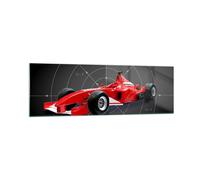 Cuadro Sobre Vidrio 160x50cm Cuadros Pared Fórmula F1 coche velocidad Wall Art