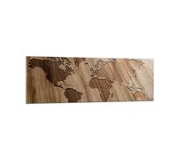 Cuadro Sobre Vidrio 160x50cm Cuadros Pared geografía globo mapa Wall Art Prints