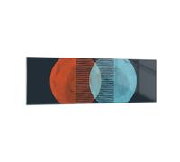 Cuadro Sobre Vidrio 160x50cm Cuadros Pared Geometría Abstracción Minimalismo Art