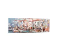 Cuadro Sobre Vidrio 160x50cm Cuadros Pared Isla Barcos Puerto Wall Art Prints