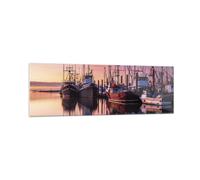 Cuadro Sobre Vidrio 160x50cm Cuadros Pared Marina Oeste El Sol Wall Art Prints