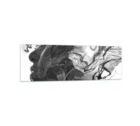 Cuadro Sobre Vidrio 160x50cm Cuadros Pared Mujer Línea Arte. Wall Art Prints
