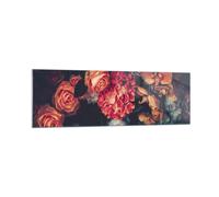 Cuadro Sobre Vidrio 160x50cm Cuadros Pared Ramo Flores Rosas Wall Art Prints