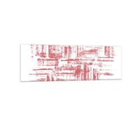 Cuadro Sobre Vidrio 160x50cm Cuadros Pared rojo textura patrón Wall Art Prints