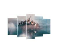 Cuadro Sobre Vidrio 160x85cm Cuadros Pared Alpes Bled Iglesia Wall Art Prints