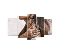 Cuadro Sobre Vidrio 160x85cm Cuadros Pared Arena Mujer Joyería Wall Art Prints
