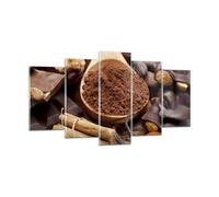 Cuadro Sobre Vidrio 160x85cm Cuadros Pared Bebida gastronomía cacao chocolate