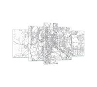 Cuadro Sobre Vidrio 160x85cm Cuadros Pared Ciudad Mapa Roma Wall Art Prints