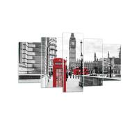 Cuadro Sobre Vidrio 160x85cm Cuadros Pared Cobertizo Teléfono Londres Wall Art
