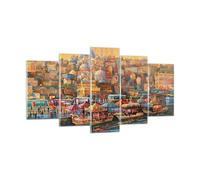 Cuadro Sobre Vidrio 160x85cm Cuadros Pared Colores Ciudad Turquía Wall Art