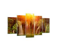 Cuadro Sobre Vidrio 160x85cm Cuadros Pared Croacia parque nacional cascada Art