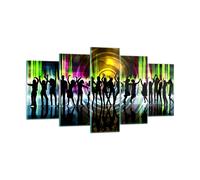 Cuadro Sobre Vidrio 160x85cm Cuadros Pared Disco música danza diversión Wall Art