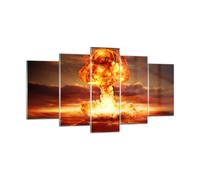 Cuadro Sobre Vidrio 160x85cm Cuadros Pared Guerra bomba nuclear seta apocalipsis