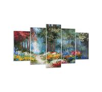 Cuadro Sobre Vidrio 160x85cm Cuadros Pared Impresionismo Naturaleza Bosque Art