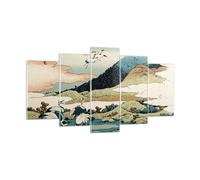 Cuadro Sobre Vidrio 160x85cm Cuadros Pared Japón Grullas Imagen Wall Art Prints