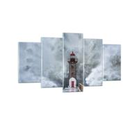 Cuadro Sobre Vidrio 160x85cm Cuadros Pared Linterna Mar Tormenta Wall Art Prints