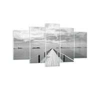 Cuadro Sobre Vidrio 160x85cm Cuadros Pared Madera Puente Mar Wall Art Prints