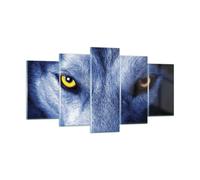 Cuadro Sobre Vidrio 160x85cm Cuadros Pared Mira El Lobo Ojos Wall Art Prints