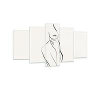 Cuadro Sobre Vidrio 160x85cm Cuadros Pared Mujer Esbozo Dibujo Wall Art Prints