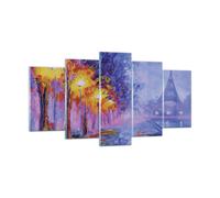 Cuadro Sobre Vidrio 160x85cm Cuadros Pared París Faroles Eiffel Wall Art Prints