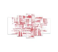 Cuadro Sobre Vidrio 160x85cm Cuadros Pared rojo textura patrón Wall Art Prints