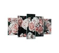 Cuadro Sobre Vidrio 160x85cm Cuadros Pared rosas flores hojas Wall Art Prints