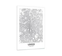 Cuadro Sobre Vidrio 50x70cm Cuadros Pared Ciudad Mapa Londres Wall Art Prints