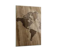 Cuadro Sobre Vidrio 50x70cm Cuadros Pared geografía globo mapa Wall Art Prints