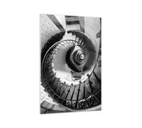 Cuadro Sobre Vidrio 70x100cm Cuadros Pared Escaleras Espiral Perspectiva Art