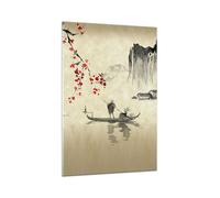 Cuadro Sobre Vidrio 70x100cm Cuadros Pared Flor Cerezas Japón Wall Art Prints