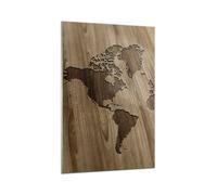 Cuadro Sobre Vidrio 70x100cm Cuadros Pared geografía globo mapa Wall Art Prints