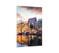 Cuadro Sobre Vidrio 70x100cm Cuadros Pared Holanda canal Wall Art Prints Decor