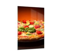 Cuadro Sobre Vidrio 70x100cm Cuadros Pared Italia pizza tradición comida Art