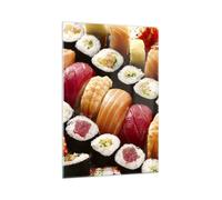 Cuadro Sobre Vidrio 70x100cm Cuadros Pared Japón Asia sushi pescado Wall Art